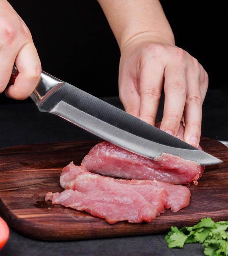 Edelstahl Küchenmesser Kochmesser Fleisch Obstmesser Kochmesser Scharfes Messer Jagdmesser Angelmesser