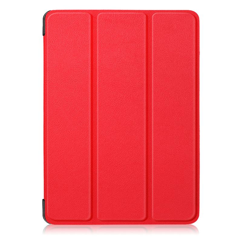 

Чехол-подставка из кожи Trifold Hard Smart Cover для iPad Pro 11 дюймов 2024 года, складной магнитный держатель 5-го поколения с рисунком For iPad Pro 11 2024 красный