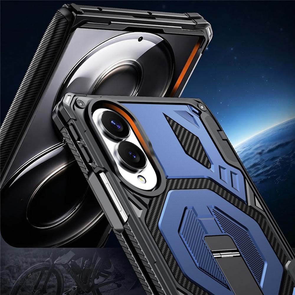 Armored Case for Samsung Galaxy Z Fold 8, with Stand and Hinge Cover, for MagSafe, Blue
