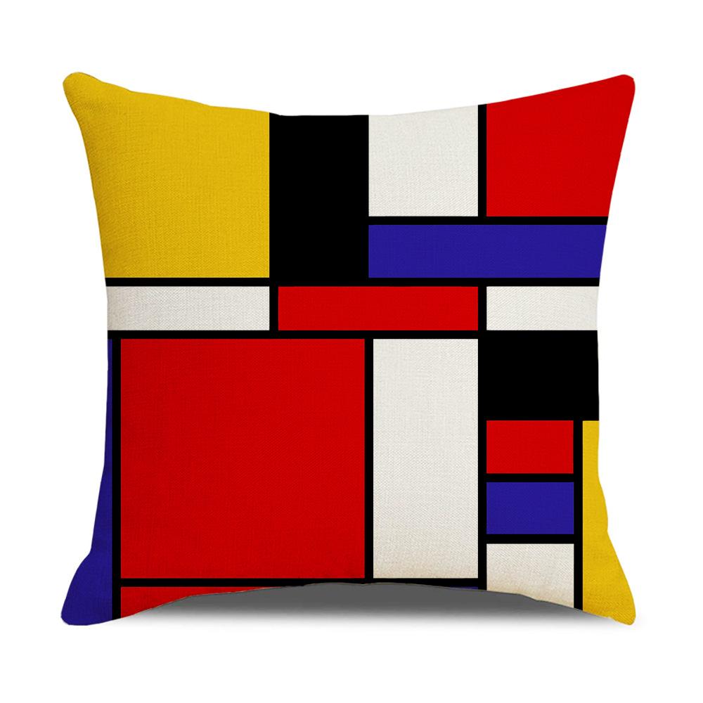 Modern Simple Nordic Ins Style Linen Pillow Case Sofa Pillow Case Home Supplies Contrast Color Pillow Case