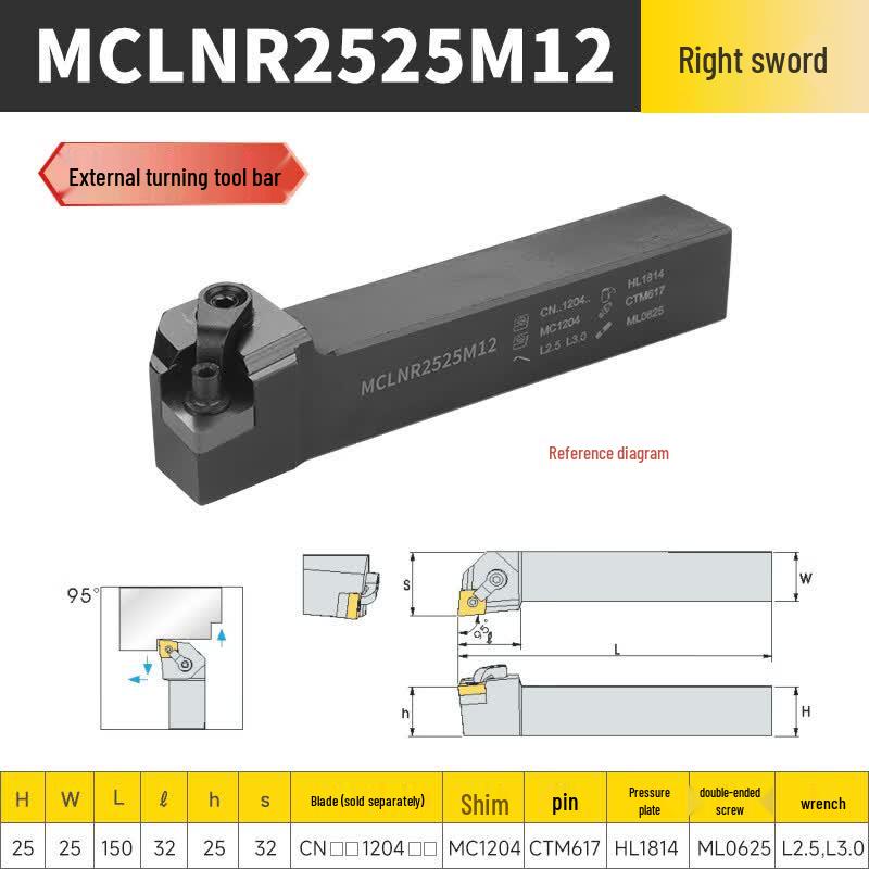 ZOTO 95° External CNC Lathe Turning Tool Holder