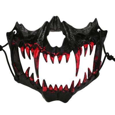 Halloweenska maska Maska na polovicu tváre Cos Maska Dračieho Boha Zúrivý Tiger Nočný Vidličiar Tengu Muž Vlčia Maska Vystúpenie Lebkové Masky