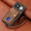 Wrist Strap Card Slot Wallet Phone Case For POCO F8 Ultra F8Pro Leather Wallet Protective Back Cover For Redmi K90 Pro Max