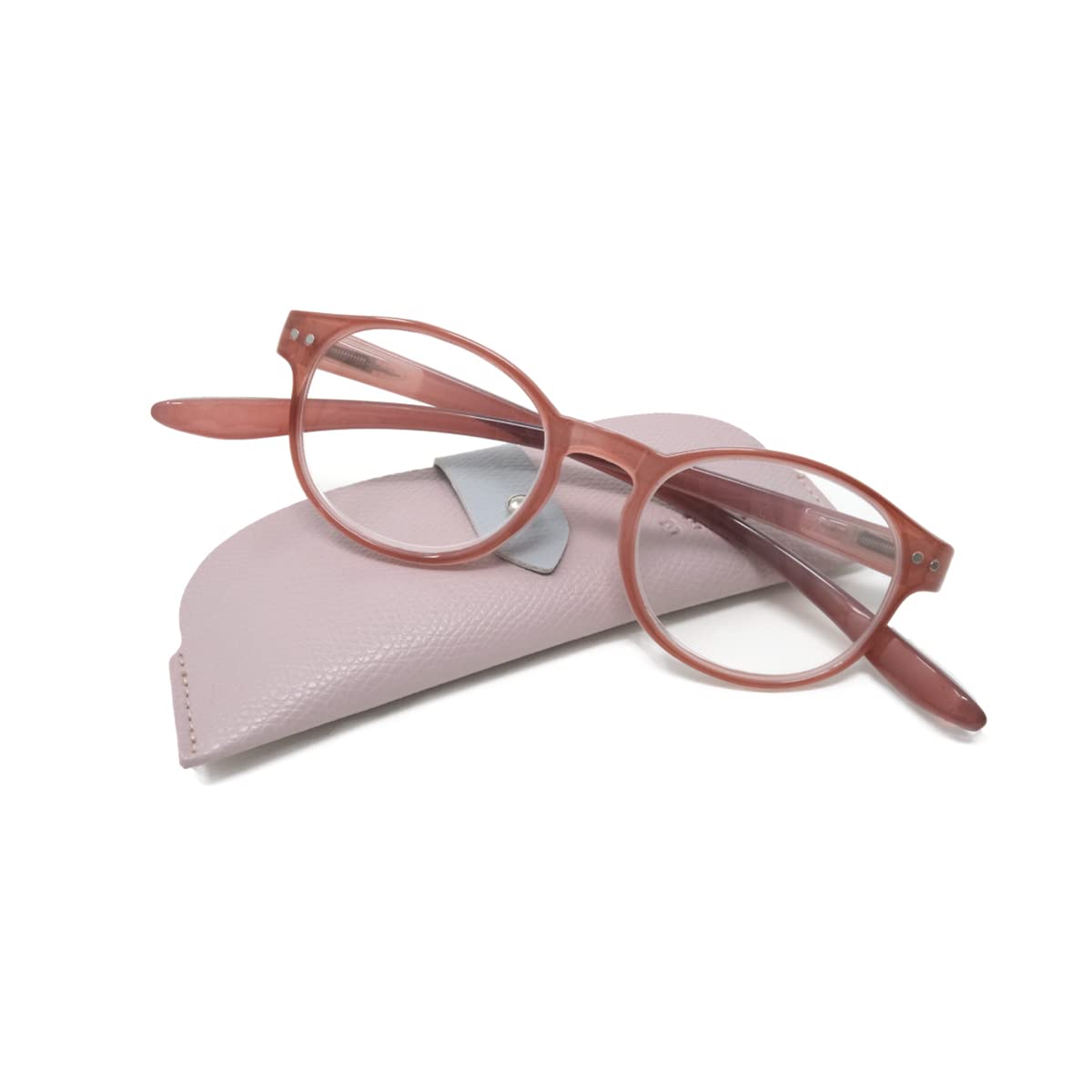 

Стильные очки для чтения с футляром, который можно повесить на шею, когда они не используются BT2020 Легкие очки для пожилых людей Очки для чтения [Bigrad] фиолетовый