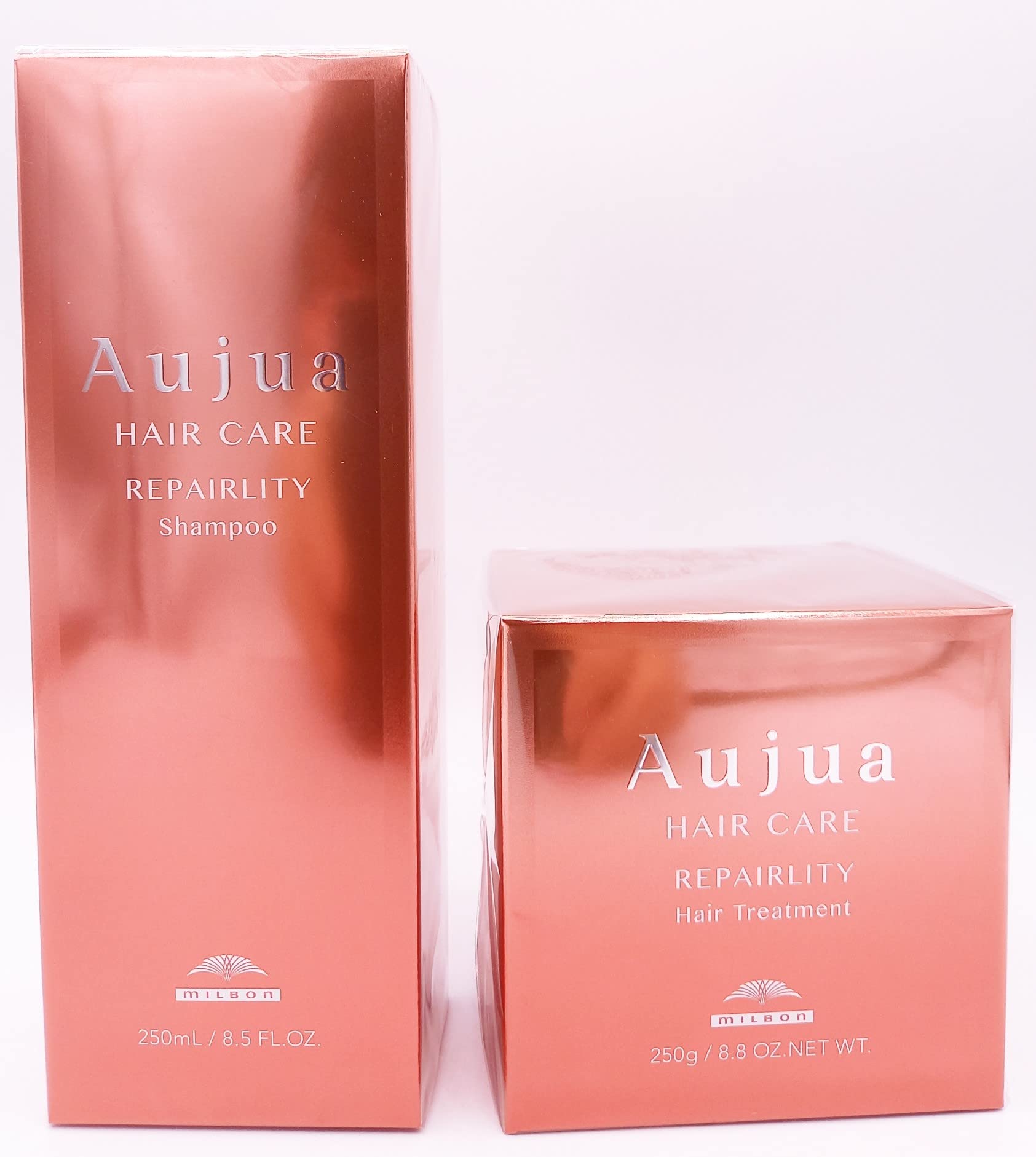 

Aujua Repairity Shampoo 250ml Repairity Hair Treatment 250g &