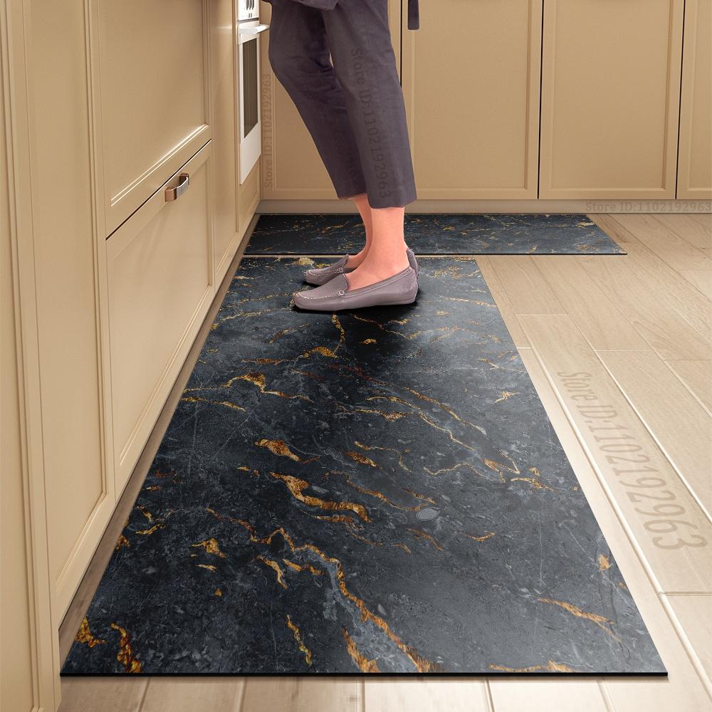 Non-slip Crystal Velvet Kitchen Mat Super Absorbent Long Carpets for Bedroom Bathroom Entrance Door Floor Mats