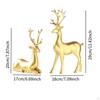 2 Pieces Reindeer Figurines Deer Decorations Festive Atmosphere Statues Sculptures for