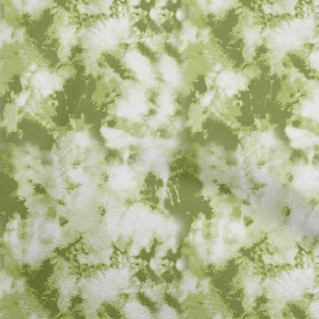 oneOone Cotton Flex Green Fabric Tie Dye Fabric For Sewing Printed Craft Fabric By The Yard 40 Inch