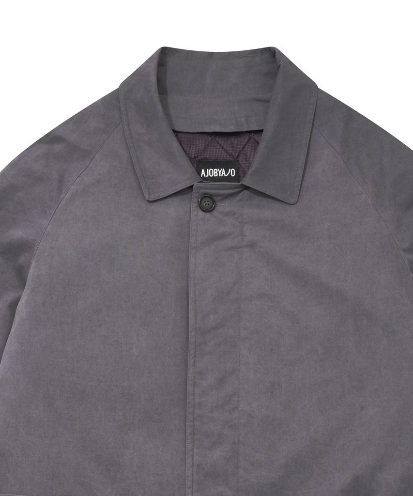 Ajobyajo Washed Cotton Oversized Coat [Purple]