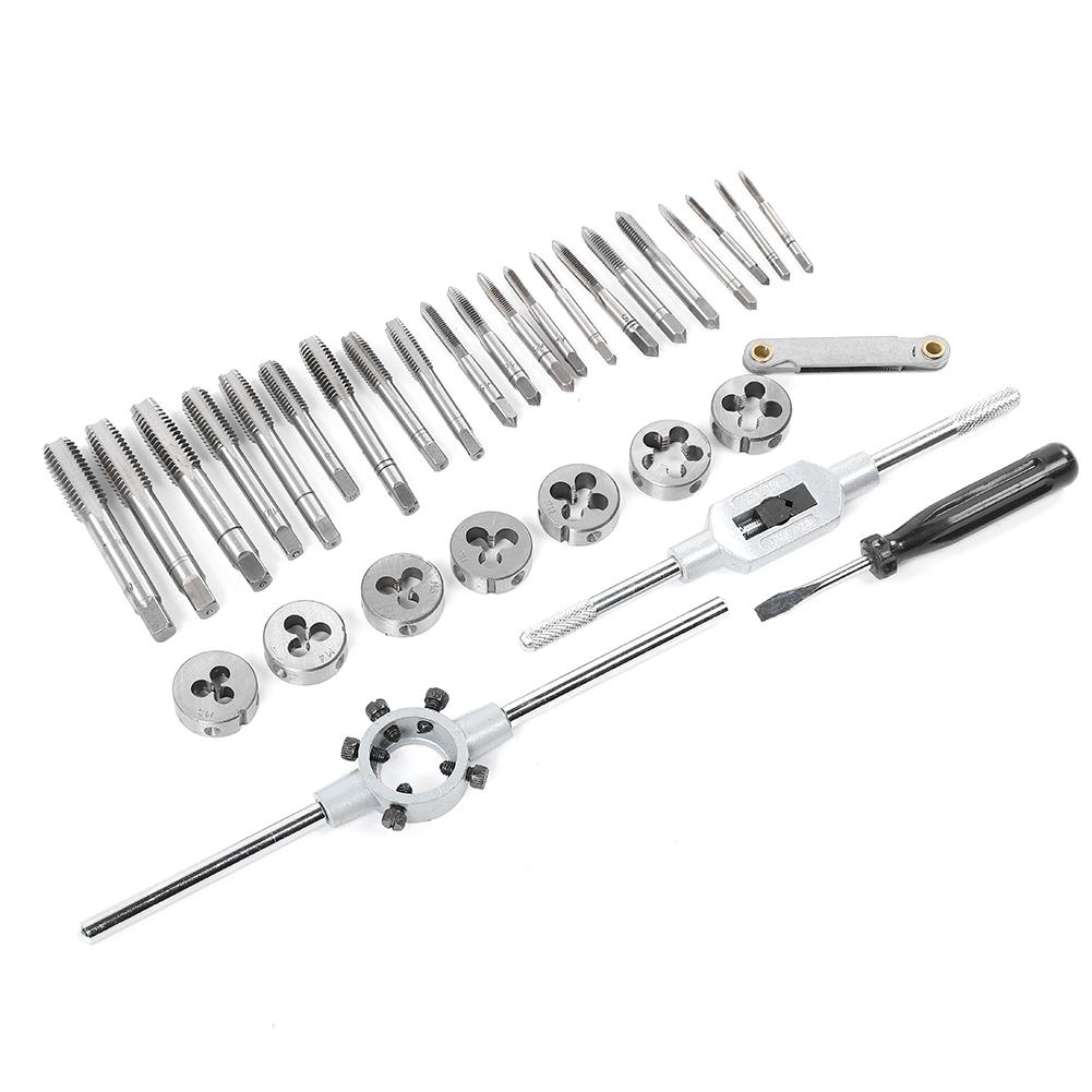 Set 32 buc Tarozi Filiere Oțel Aliaj Portabil Duritate Ridicată Set Kit Unelte de Mână Tarozi Filiere