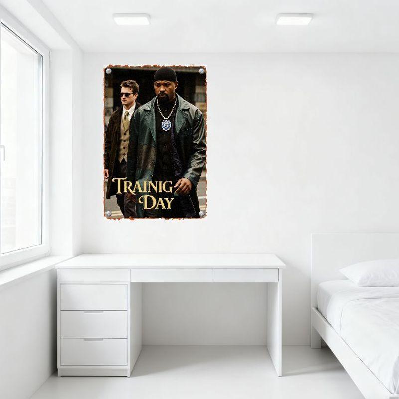 Training Day Movie Metal Tin Sign Vintage Law Enforcement Detective Poster for Home Bar Cafe Man Cave Wall Decor
