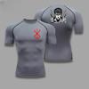 Men Compression T-Shirt for Fitness Running Sports Quick-Dry Guts Breathable Short Sleeves Stretchy Fabric for Summer Workouts