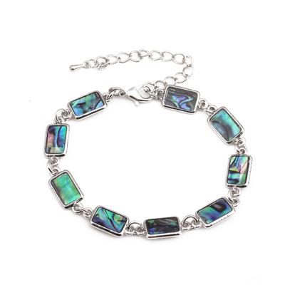 Colorful Abalone Shell Bracelet Rectangular Geometric Bracelet MIT