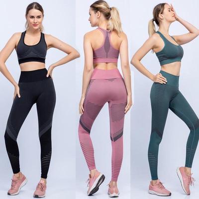 Women Yoga Fitness Running Elastic Waist Stretch Sports Solid Leggings