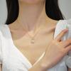Copper-Plated Gold "V" Pendant Necklace - Luxury Fashion Accessory