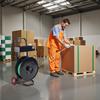 Banding Strapping Cart, Fit for PET / PP / Polyester Strapping Coils with 20.3 Cm Core Size, Heavy Duty Strapping Dispenser Equipped with Upgrade