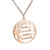SQ Customized Tree Life Stainless Steel Bamboo Wedding Plant Shape Name Resin Alphabet Pendant Necklace Cross-border Exclusive