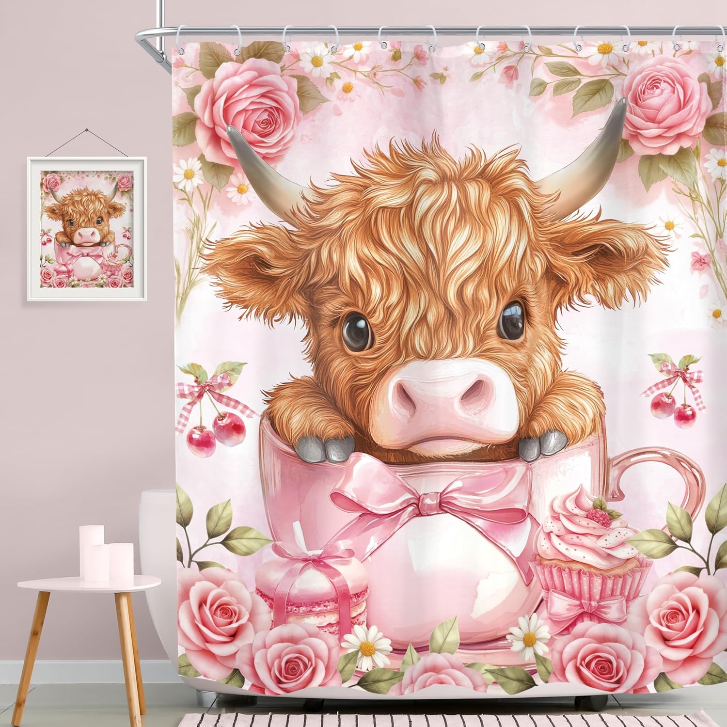 

Funny Dog Shower Curtain Farmhouse Cute Animals Rustic Barn Door Puppy Bathroom Curtain Vintage Wooden Plank Bath Curtain Cloth W60H190(CM)-1 Pcs