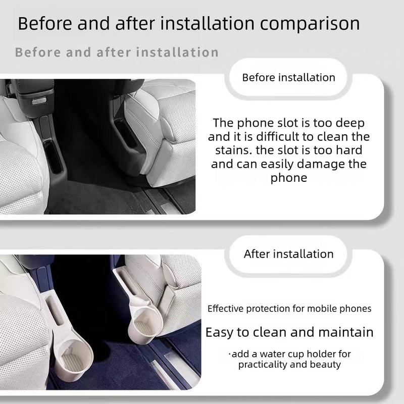 For Zeekr 9X middle row seats side phone slots silicone pads second row storage boxes water cup holders automotive parts