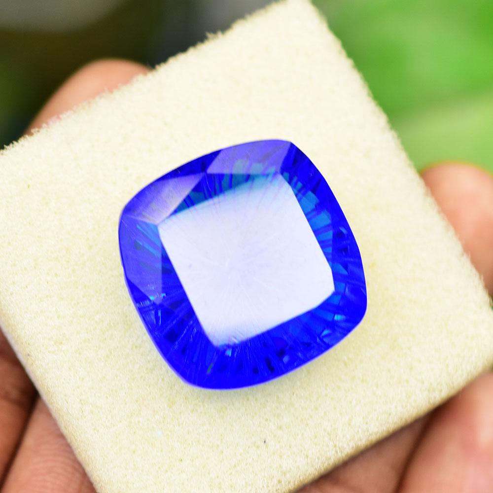 Natural Blue Sapphire Loose Gemstone Quality 24x24mm Square Cushion Cut September Birthstone Gift