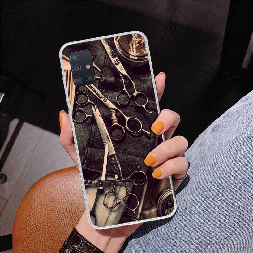 Hair Stylist Scissors Brush Phone Case For Samsung Galaxy A52 A32 A22 A12 A51 A31 A50S A30S A20S A10S Note 20 Ultra 10 Plus S10