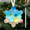 1pc/2pcs Snowflake-Shaped Sea Acrylic Keepsake, Sea AcrylicFriendship Christmas Tree Hanging Ornament,Acrylic Friendship Gifts for Best Friends