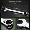 Dual-Use Wrench: Open-End & Ring Spanner 6-30mm Auto Repair Tool