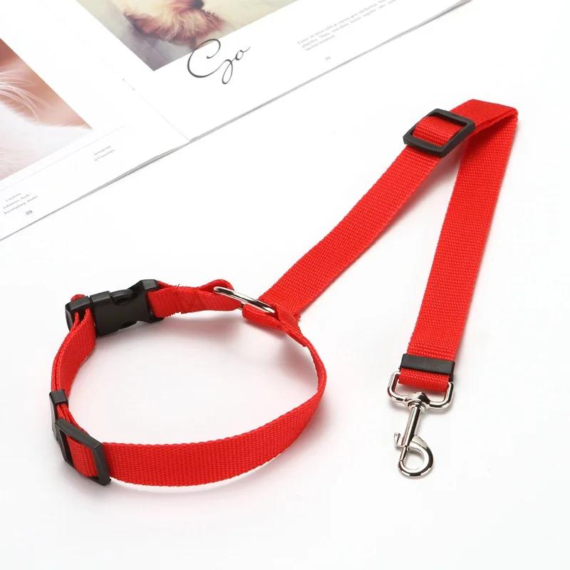 Solid 2-in-1 Pet Car Seat Belt Lead Leash BackSeat Safety Adjustable Harness for Kitten Dogs Collar Accessories Baby Car Seat