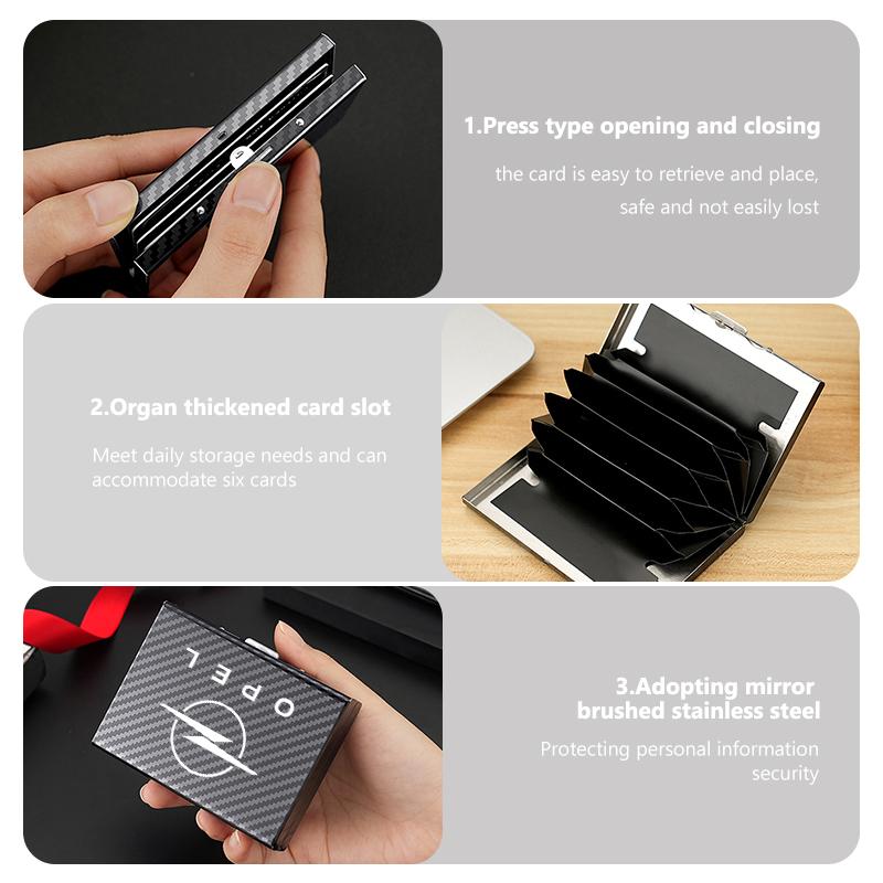 For Opel Multi-functional Car Styling Credit Card Clip Protector Cover Cards Case Storage Bag Corsa Mokka Astra Cascada Adam