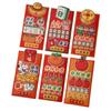 6pcs Blessing New Year Money Envelopes Chinese Style Red Packet Lucky Red Pockets  Spring Festival