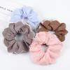 Influencer Double Layer Lace Hair Tie - Simple Large Fabric Hair Accessory with Rubber Band