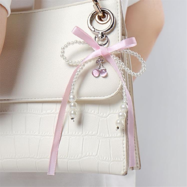 Fashionable Love Heart Bowknot Handbag Charm Stylish Keychain Pendant Keychain Ornament for Ladies and Trendy Women