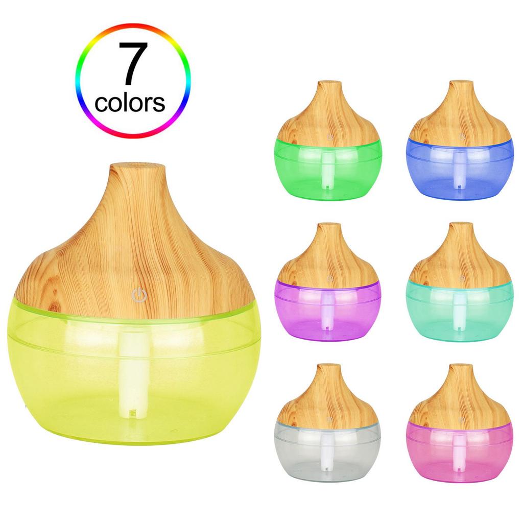 Mini Humidificateur USB Créatif avec Veilleuse Sept Couleurs pour la Purification de l'Air à la Maison