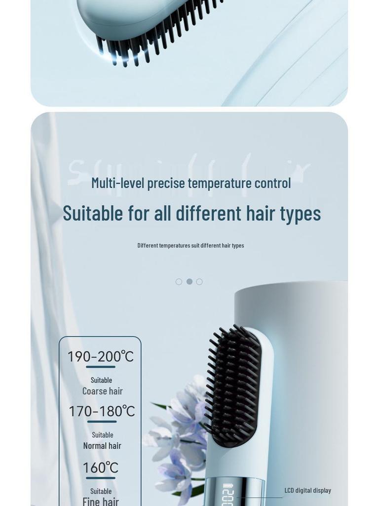 Cross-Border Ionic Hair Straightener Comb: Anti-Scald Design, Fast Heating & High Temperature