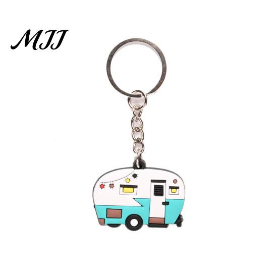 Cartoon Schlüsselanhänger Wohnmobil Form Schlüsselanhänger, Kontrastfarbene Schlüsselanhänger Zubehör für Langlebige Reiseanhänger, Emailliertes Metall Retro Wohnmobil