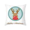 Nordic Christmas Cartoon Reindeer Digital Printing Short Plush Pillow Covers For Car Sofa Office Cushion Cover Home Goods