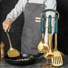 Premium 7 Piece Nonrust Steel Kitchen Utensils Set With Ergonomic Ceramic Handle For Efficient Cooking And Easy Cleaning