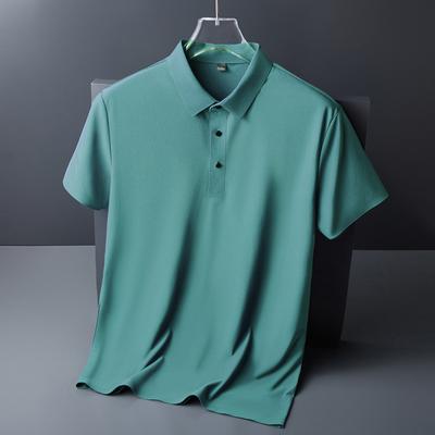 T-shirt da uomo con risvolto a maniche corte, casual, moda estiva, da uomo
