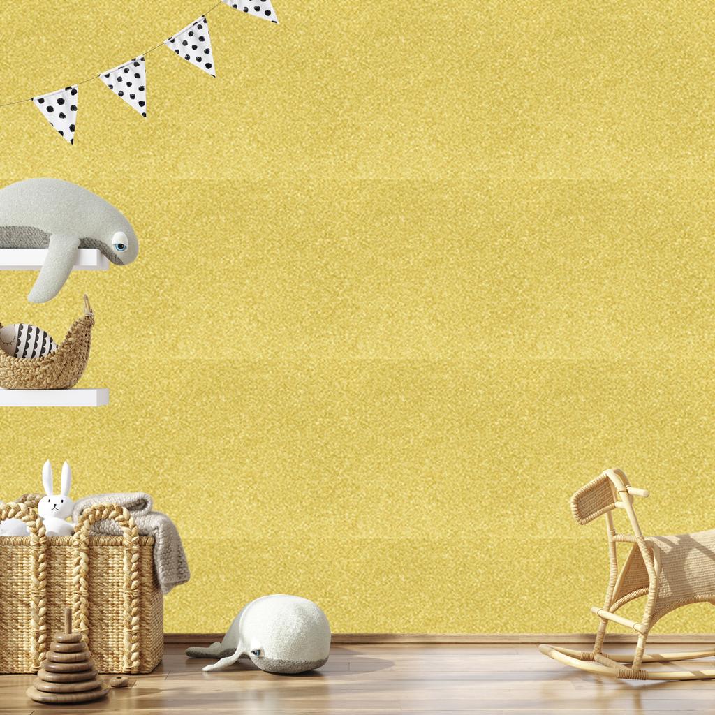 Yellow and cream glitter wallpaper for living room and bedroom 50x1000