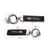 Car Metal Key Chain Fine Leather Emblem Key Ring for Cadillac Escalade CTS DTS STS XTS ATS BLS SLS Deville CT5 CT6 XT5 XT6
