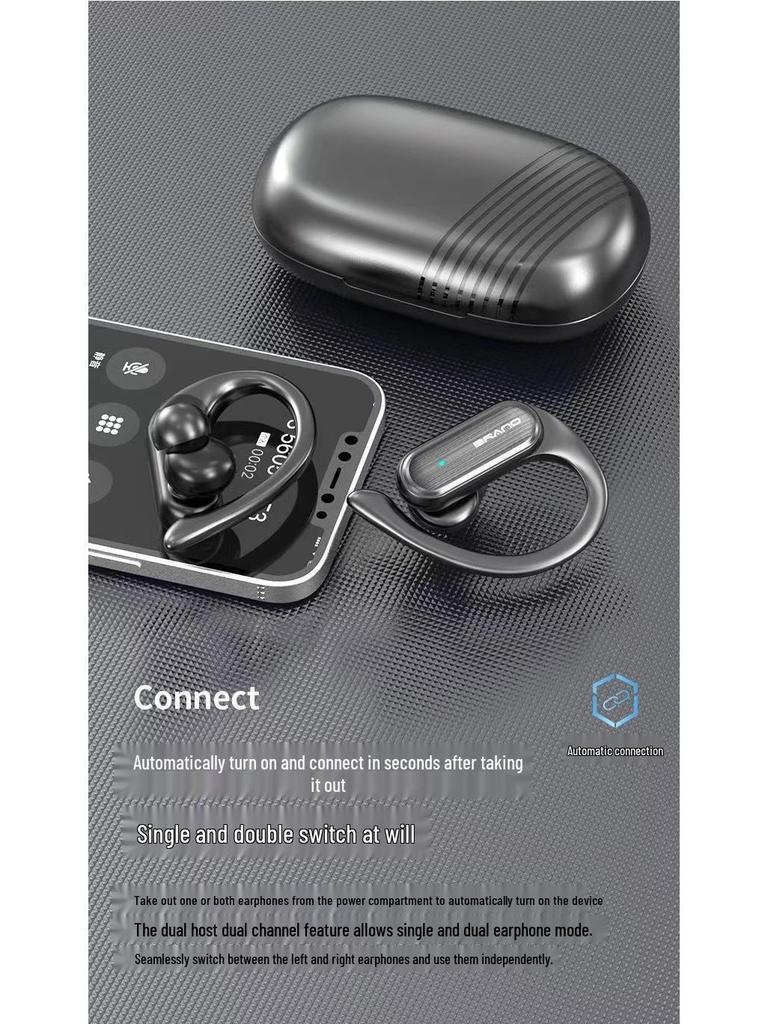 A520 Wireless Bluetooth Over-Ear Noise Cancelling Headphones with Digital Display - Long Standby & High-Quality Stereo Sound