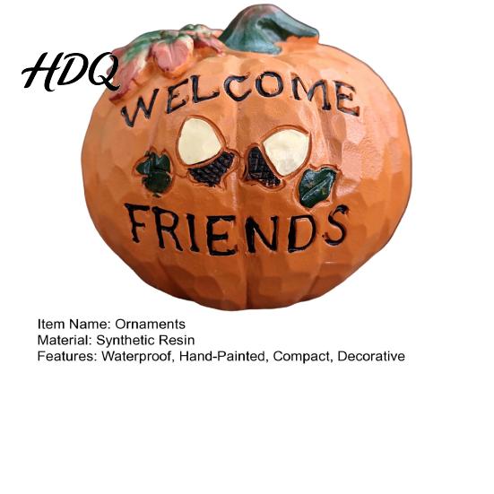 Compact Sand Table Landscaping Props Harvest Halloween Pumpkin Figurine Resin Welcome Ornament Autumn Thanksgiving Hand Painted Holiday Centerpieces
