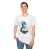 Unisex Softstyle T Shirt Azure Dragon Coral Spire Ocean Fantasy Scene