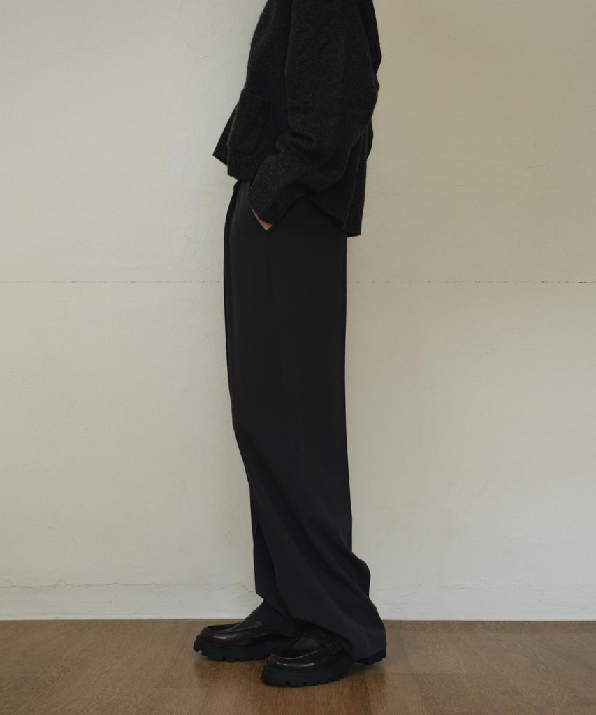 UNNOUT Wool Basic Wide Pants Charcoal
