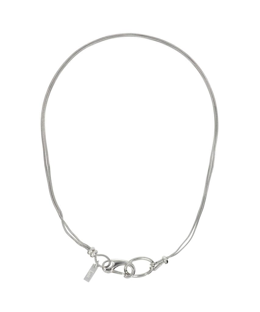 Lanarchive [1024] Double Snake Chain Buckle Necklace