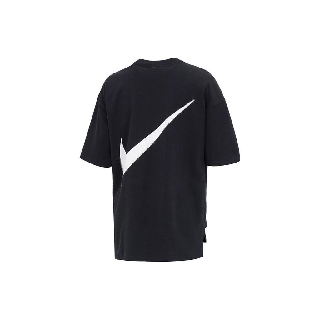 Nike Sportswear City Utility Retro Back Logo Print Loose Breathable Crew Neck Short Sleeve Drop Shoulder T-Shirt Women Tops Black DV8023-010