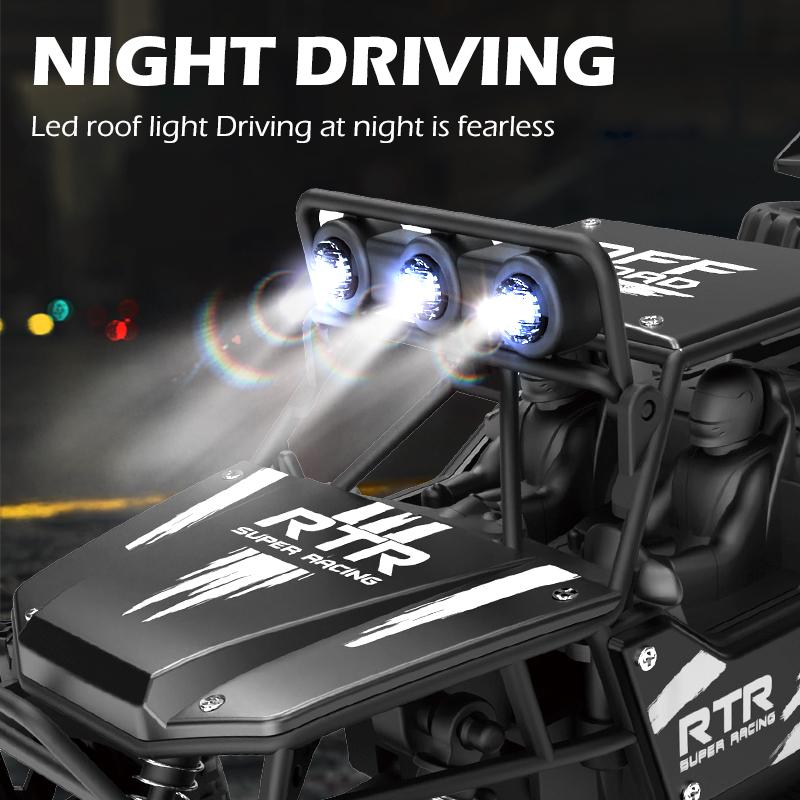 1:20 R/c Remote Control Alloy Car, Full Function Radio Control High Performance Climbing Vehicle, LED Roof Light, Christmas gift