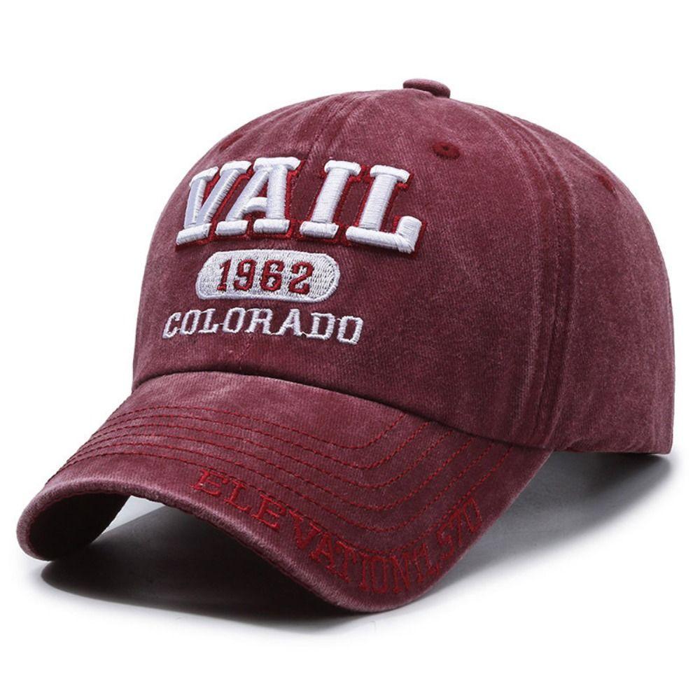 Colorado 1962 VAIL Embroidered Baseball Cap Washed Cotton Sun Hat For Man Women Unisex