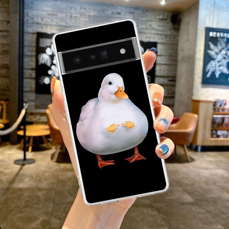 

Чехол для телефона с рисунком Doubt Duck для Google Pixel 8 7 6 Pro 6A 5 4 5A 4A 3A XL 5G, силиконовый противоударный мягкий прозрачный чехол Fundas Pixel 7 Pro