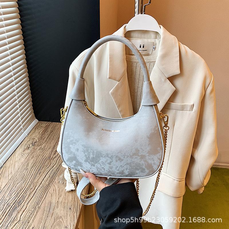 Popular fashion shoulder bag women's spring new solid color gentle small square bag niche